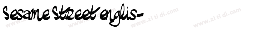 Sesame Street englis字体转换